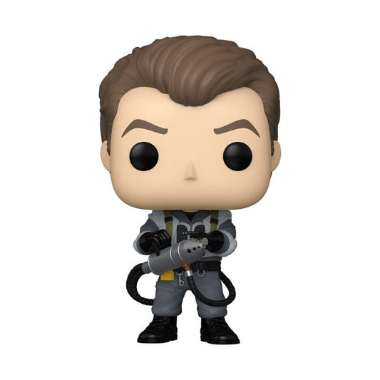 Funko Pop! Movies Ghostbusters Ray Stantz in grey jumpsuit holding a proton wand