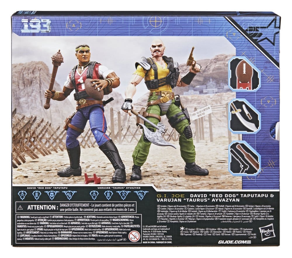 Back of the G.I. Joe Classified #193 Red Dog and Taurus 2-pack box