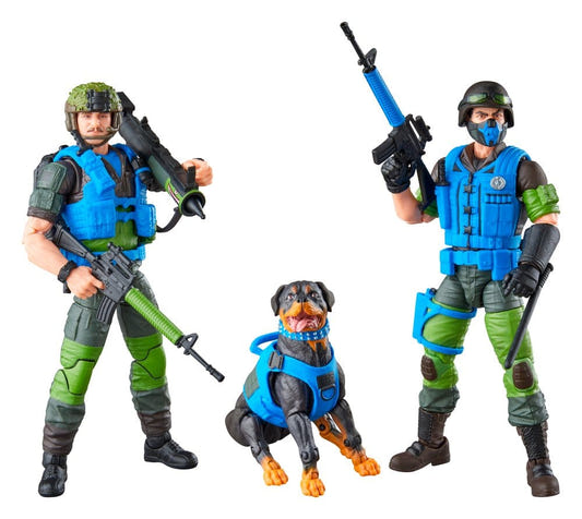 G.I. Joe Classified Mad Marauders Footloose, Mutt and Junkyard the dog in blue body armour