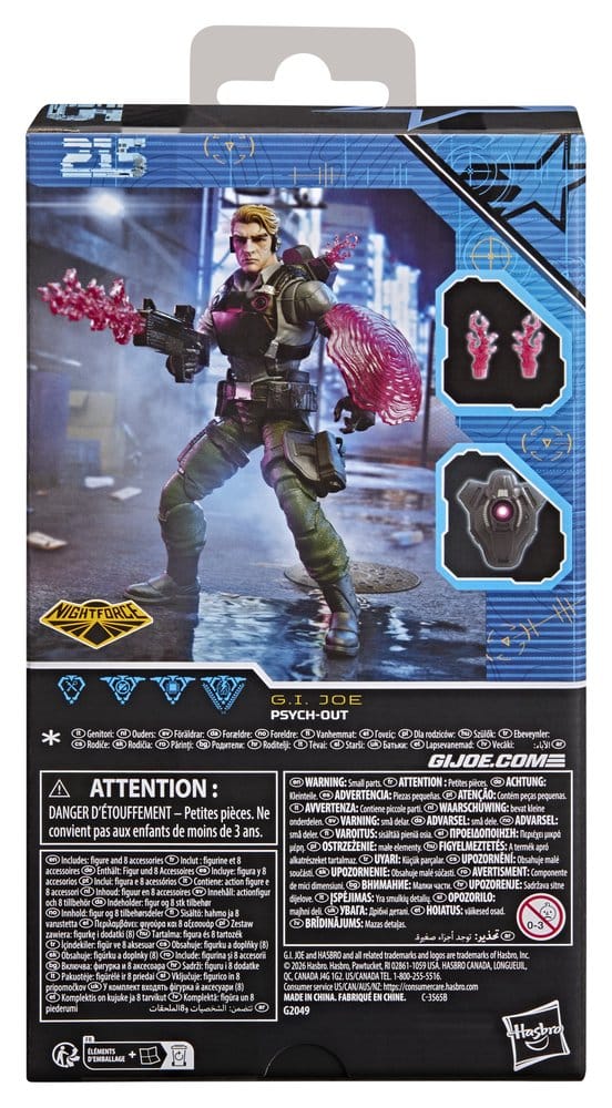 Back of the G.I. Joe Classified Series Night Force Psych-Out box