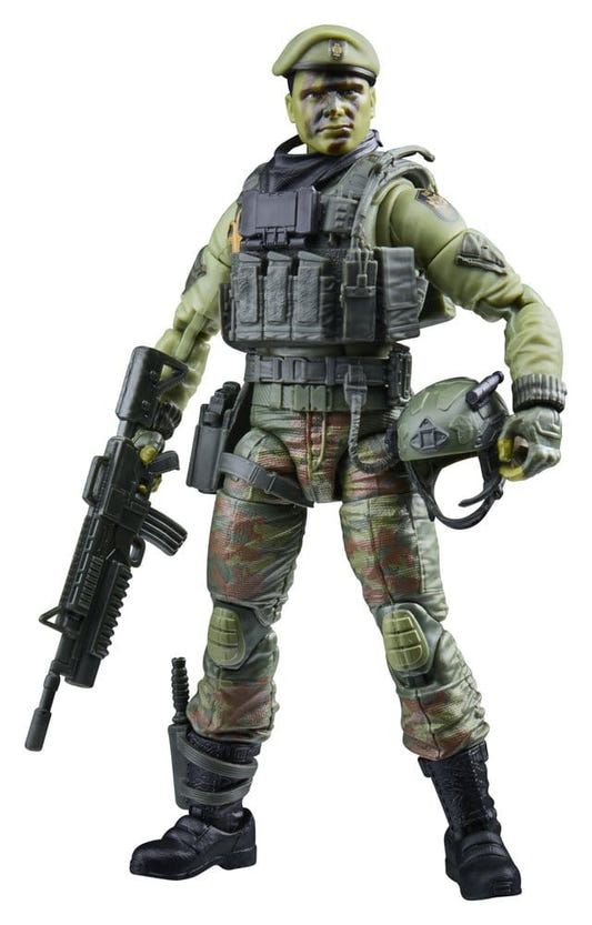 G.I. Joe Classified Action Soldier Special Forces figure in camo with rifle and helmet