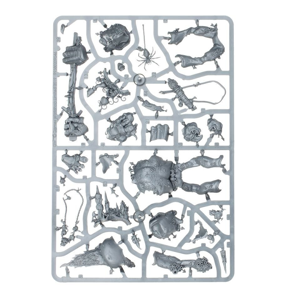 Dankhold Troggoth unpainted plastic sprue, frame 1 of 2