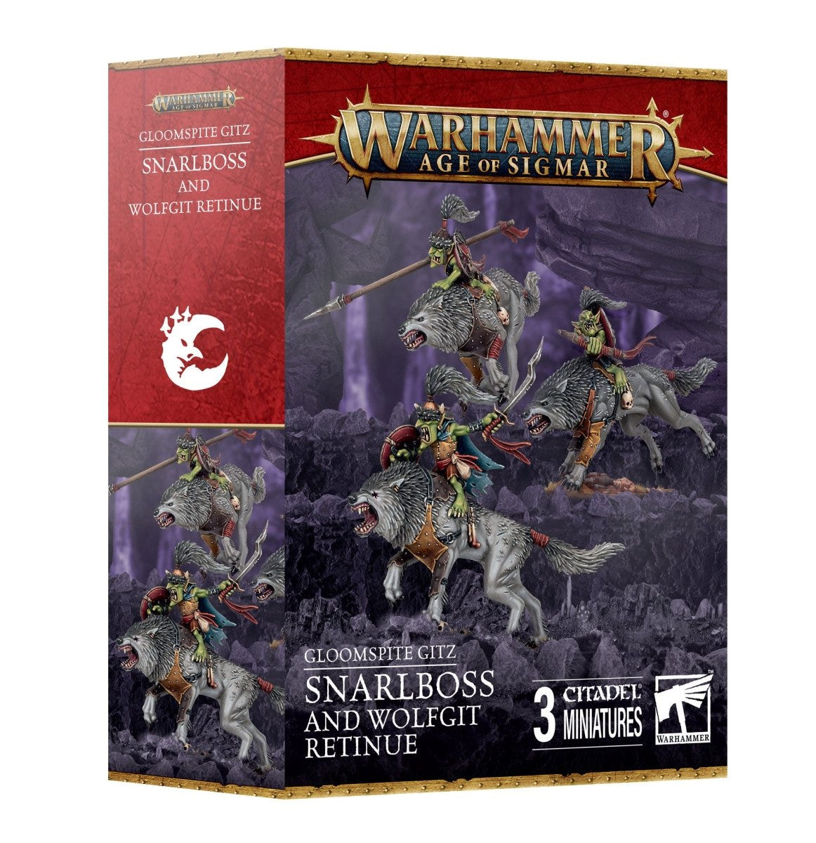 Games Workshop Age of Sigmar Gloomspite Gitz Snarlboss & Wolfgit Retinue box front