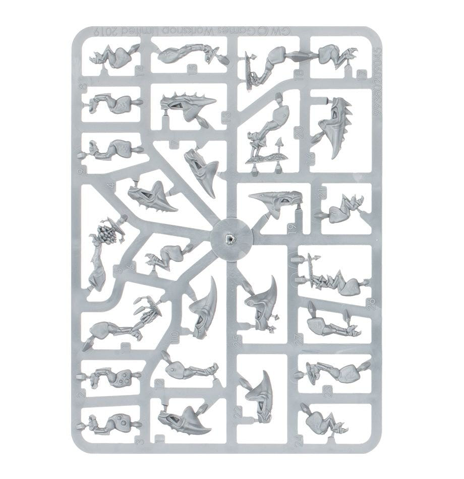Gloomspite Gitz Squig Herd unpainted plastic sprue, frame 1 of 3