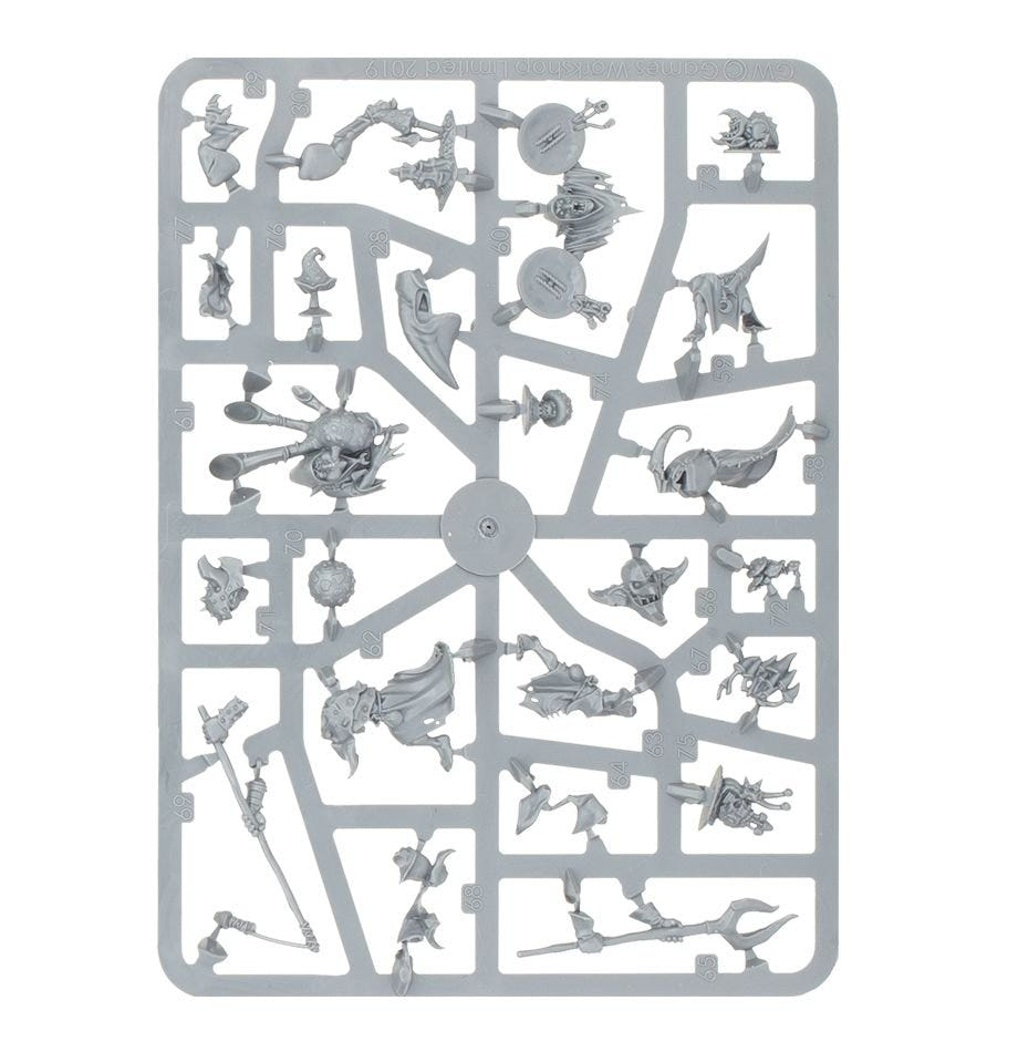 Gloomspite Gitz Squig Herd unpainted plastic sprue, frame 3 of 3