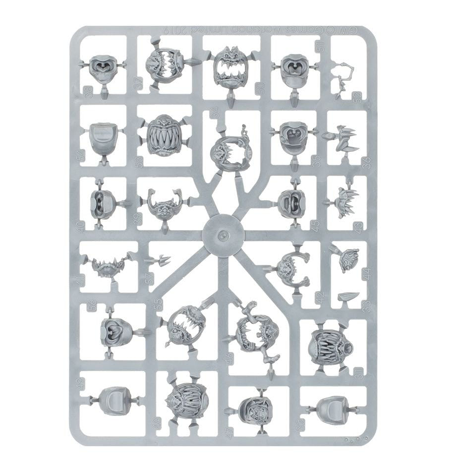 Gloomspite Gitz Squig Herd unpainted plastic sprue, frame 2 of 3