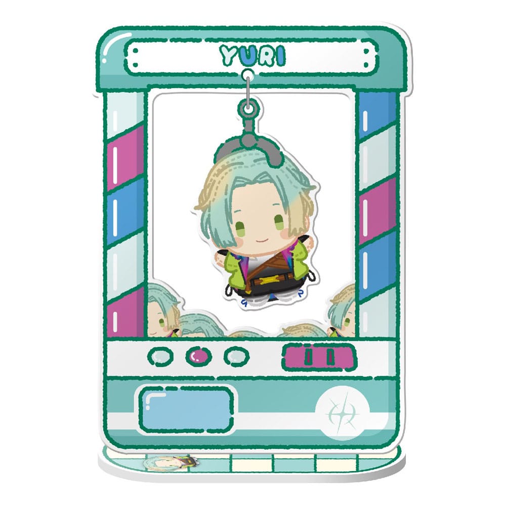 Gnosia Chara Catcher Vol. 1 acrylic stand: Yuri in a teal claw machine frame
