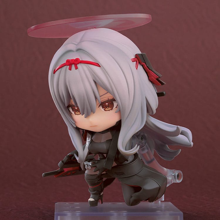 Guren: Black Shadow Nendoroid in a kneeling combat pose using the alternate lower body
