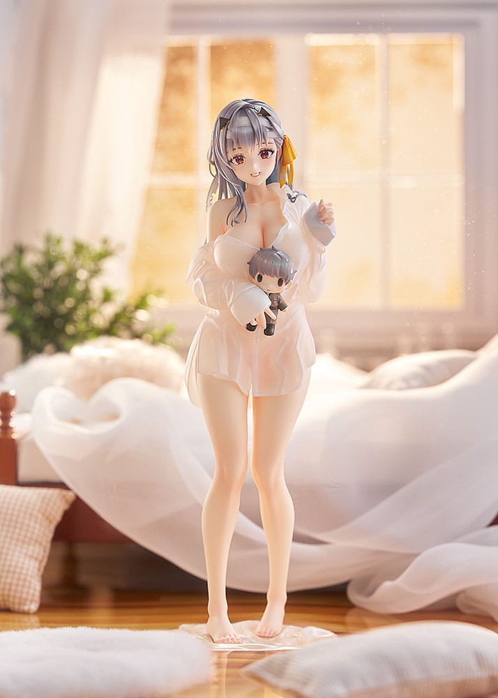 Nikke Modernia First Affection figure by Max Factory in a bright bedroom setting