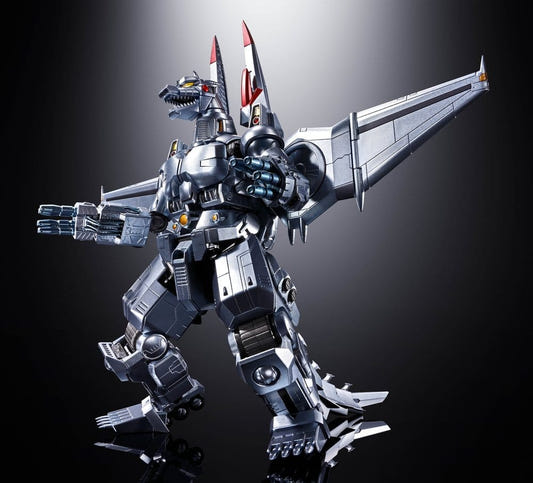 Bandai Chogokin die-cast Mechagodzilla action figure, Ohrai Noriyoshi poster ver., side view