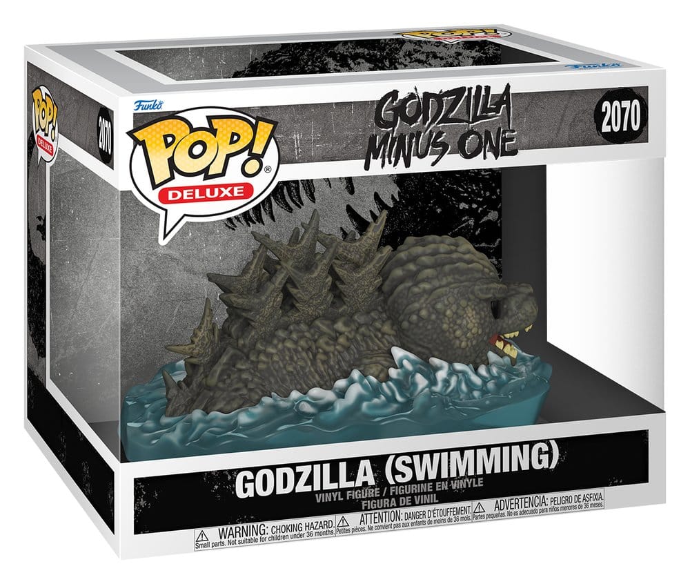 Funko Godzilla Minus One POP! Deluxe Godzilla (Swimming) vinyl figure in wide box, number 2070