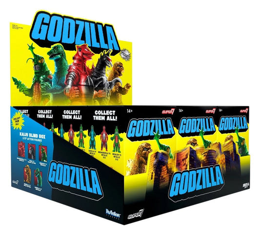 Super7 Godzilla Metallic Wave 5 kaiju blind box counter display