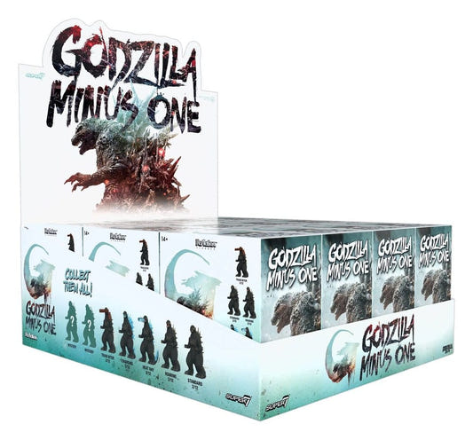 Super7 Godzilla Minus One Wave 8 blind box counter display with film artwork