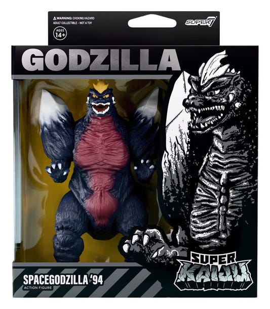 Super7 Godzilla Super Kaiju SpaceGodzilla '94 figure in window box, front view