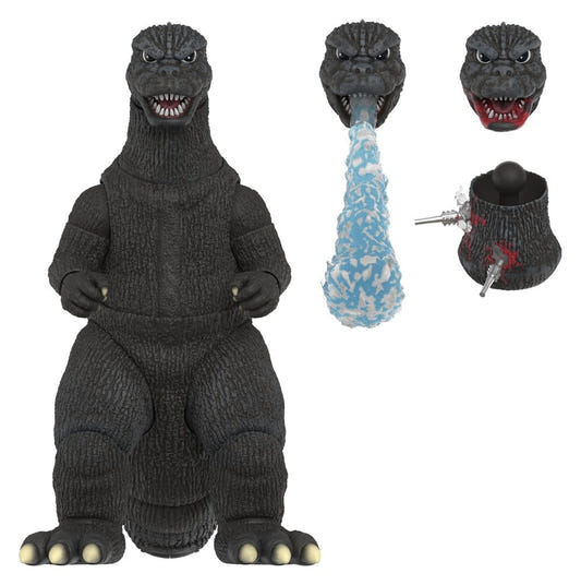 Super7 Toho Ultimates Godzilla '74 figure with alternate heads, atomic breath effect and accessories