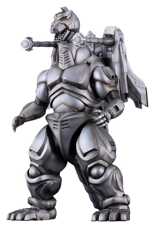 Good Smile Company Moderoid Super Mechagodzilla built kit with Garuda back unit, on white background