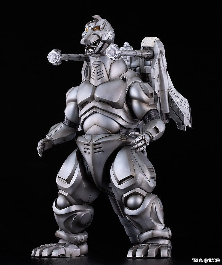 Moderoid Super Mechagodzilla front three-quarter view on black background