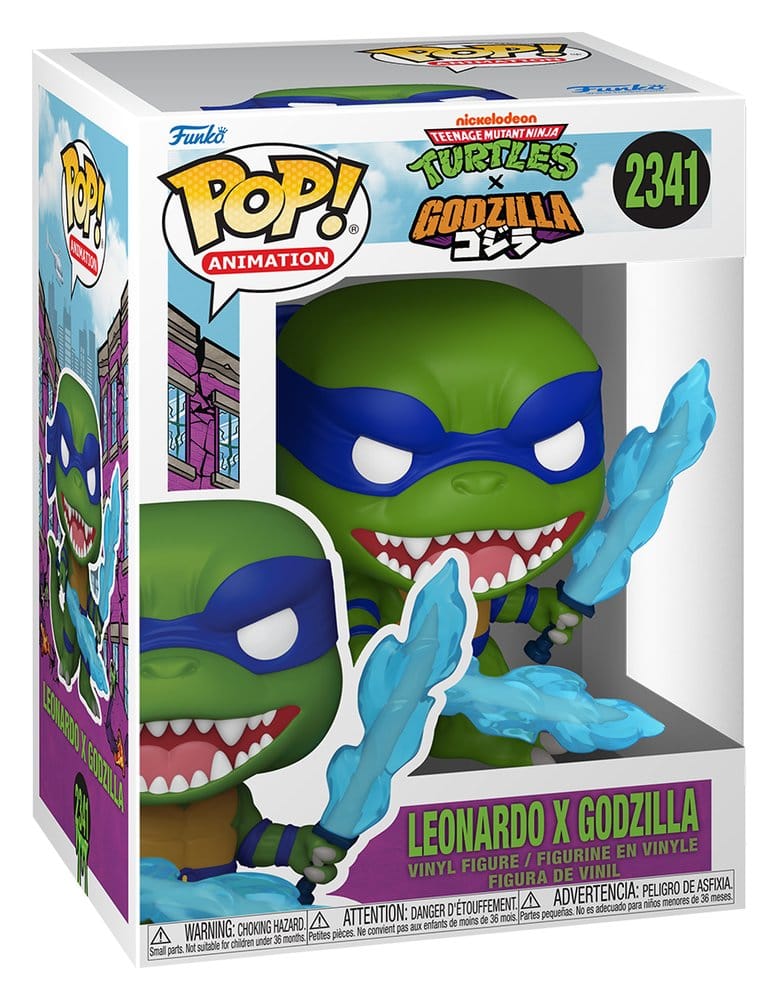 Leonardo x Godzilla Funko POP! Animation figure in its Turtles x Godzilla box, number 2341