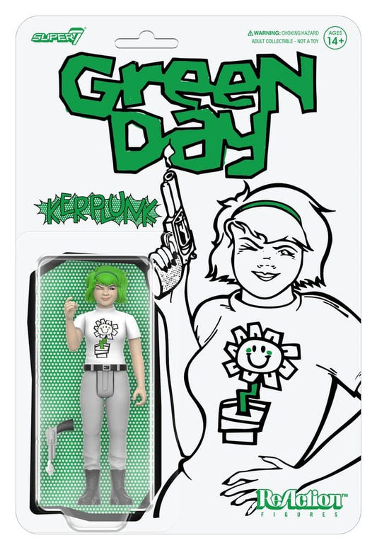 Super7 Green Day Kerplunk Girl ReAction figure on white card with Kerplunk artwork