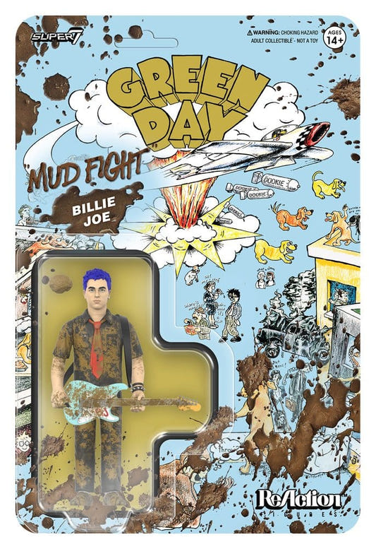 Super7 Green Day Billie Joe Armstrong Mud Fight ReAction figure on blister card