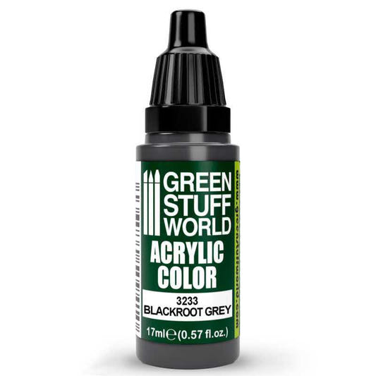 Green Stuff World Maxx Formula acrylic paint Acrylic Color Paint - Blackroot Grey 17ml 17ml dropper bottle