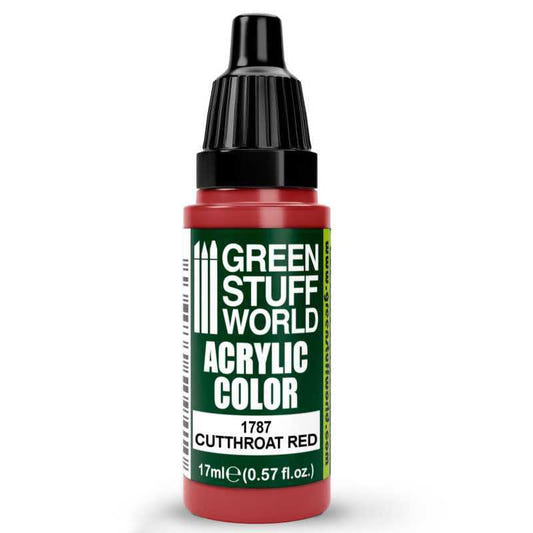 Green Stuff World Maxx Formula acrylic paint Acrylic Color Paint - Cutthroat Red 17ml 17ml dropper bottle