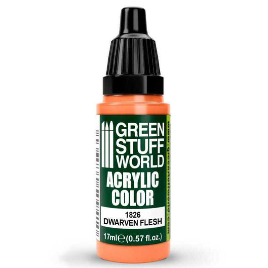 Green Stuff World Maxx Formula acrylic paint Acrylic Color Paint - Dwarven Flesh 17ml 17ml dropper bottle