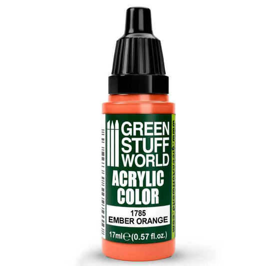 Green Stuff World Maxx Formula acrylic paint Acrylic Color Paint - Ember Orange 17ml 17ml dropper bottle