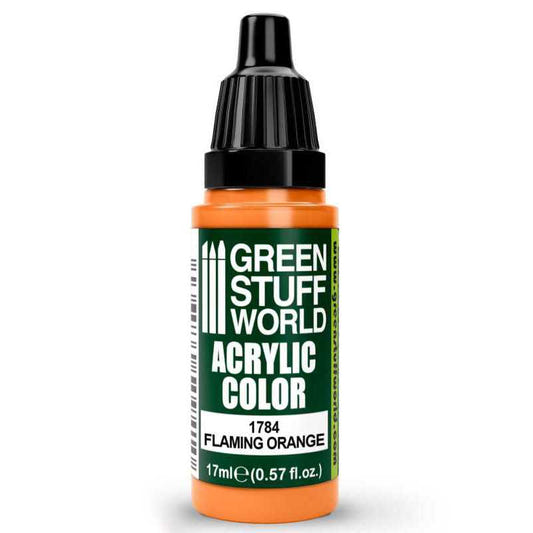 Green Stuff World Maxx Formula acrylic paint Acrylic Color Paint - Flaming Orange 17ml 17ml dropper bottle