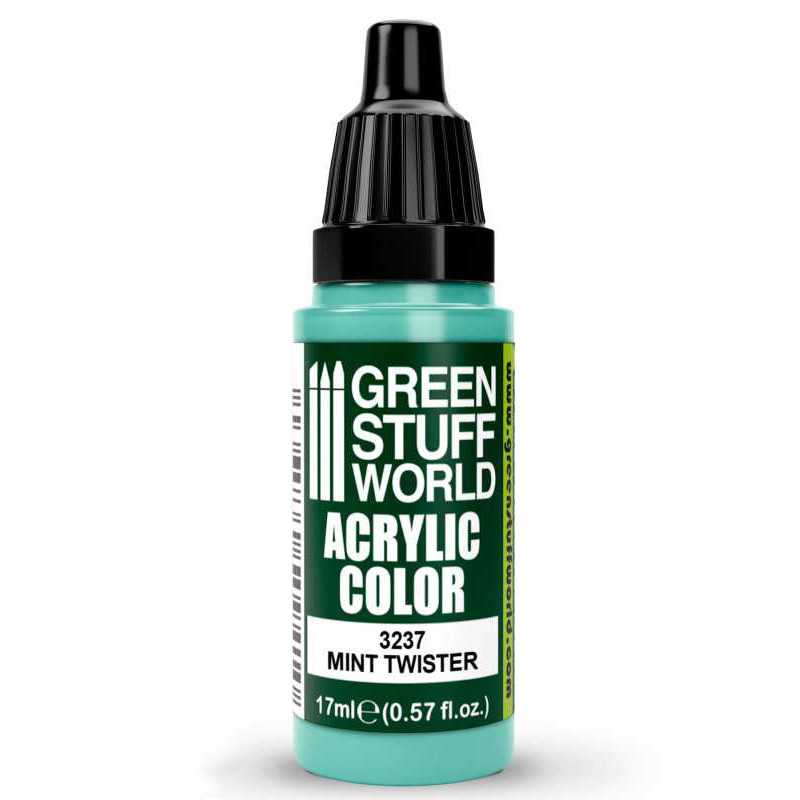 Green Stuff World Maxx Formula acrylic paint Acrylic Color Paint - Mint Twister 17ml 17ml dropper bottle