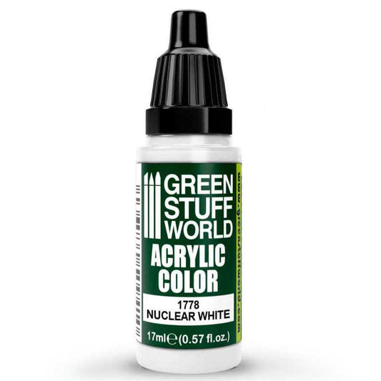 Green Stuff World Maxx Formula acrylic paint Acrylic Color Paint - Nuclear White 17ml 17ml dropper bottle