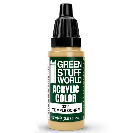 Green Stuff World Maxx Formula acrylic paint Acrylic Color Paint - Temple Ochre 17ml 17ml dropper bottle