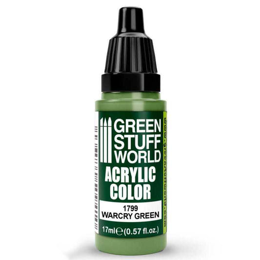 Green Stuff World Maxx Formula acrylic paint Acrylic Color Paint - Warcry Green 17ml 17ml dropper bottle