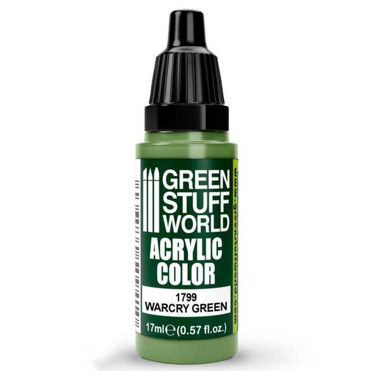 Green Stuff World Maxx Formula acrylic paint Acrylic Color Paint - Warcry Green 17ml 17ml dropper bottle