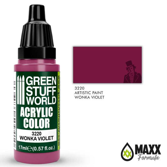 Green Stuff World Maxx Formula acrylic paint Acrylic Color Paint - Wonka Violet 17ml 17ml dropper bottle