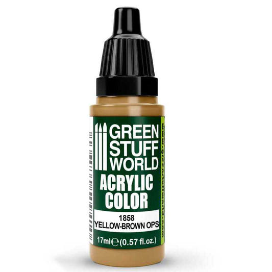 Green Stuff World Maxx Formula acrylic paint Acrylic Color Paint - Yellow-brown Ops 17ml 17ml dropper bottle