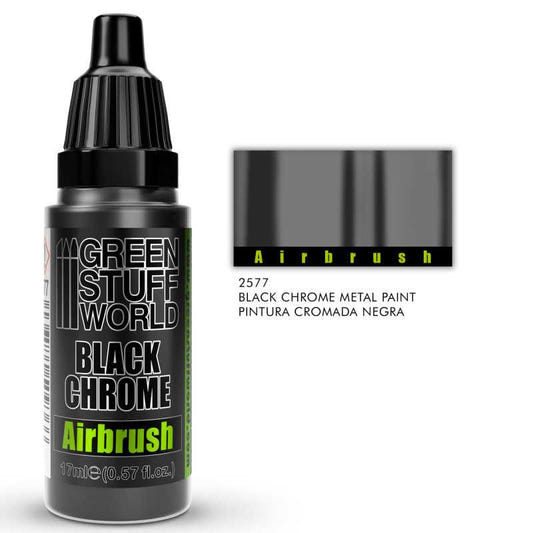 Green Stuff World Chrome mirror metallic paint Black Chrome Paint - Airbrush
