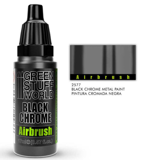 Green Stuff World Chrome mirror metallic paint Black Chrome Paint - Airbrush