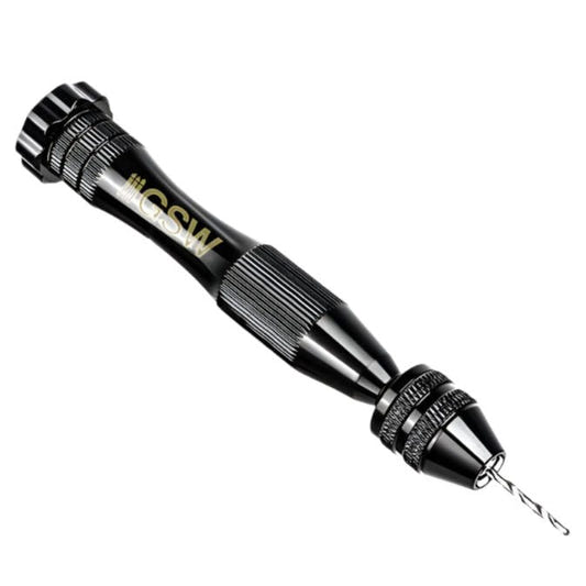 Green Stuff World Black Hand Drill with 10x Drill Bits hobby tool