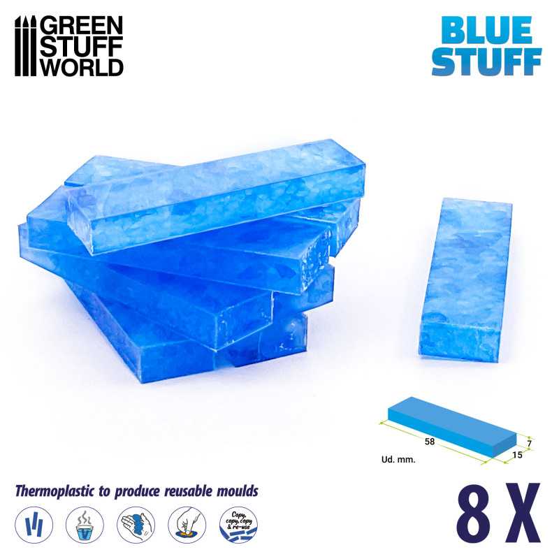 Blue Stuff Mold (8 Bars) - Loaded Dice