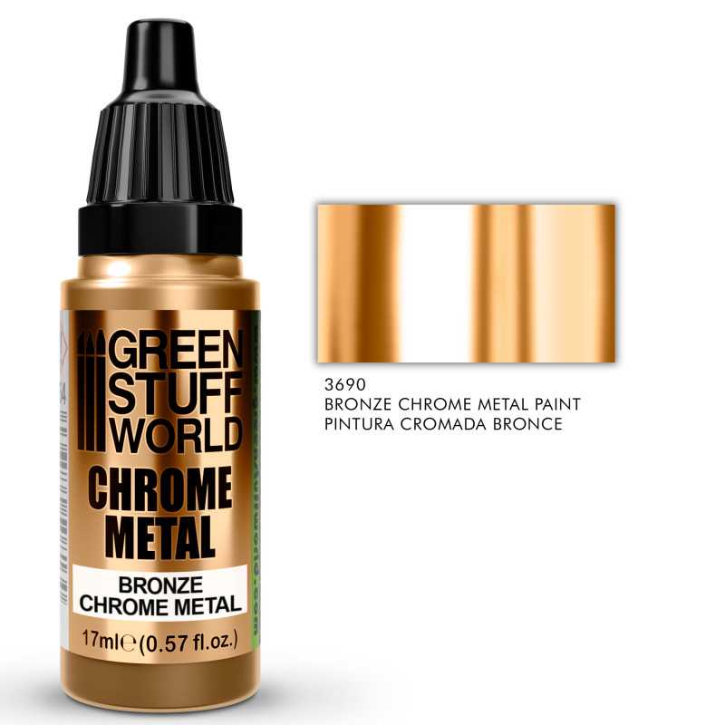 Green Stuff World Chrome mirror metallic paint Chrome Paint - Bronze 17ml