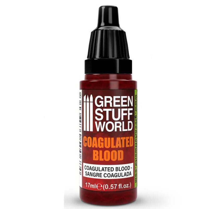 Green Stuff World Coagulated Blood 17ml dropper bottle of dark red effect paint
