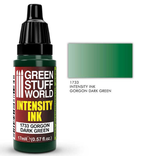 Green Stuff World Intensity Ink Intensity Ink Gorgon Dark Green 17ml bottle