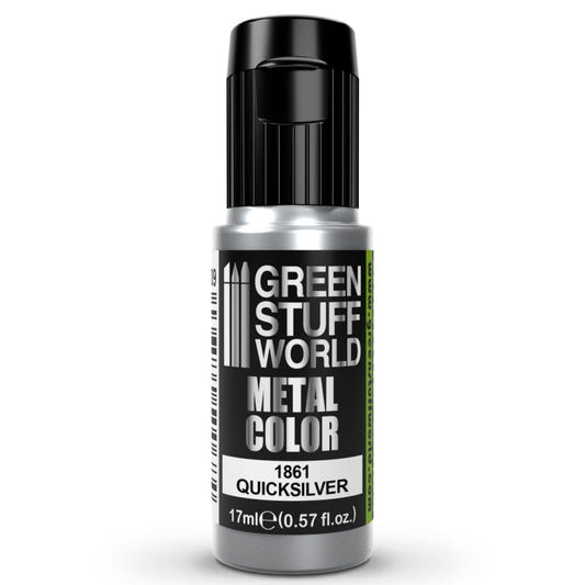 Green Stuff World Metallic Paint - Quicksilver - Loaded Dice