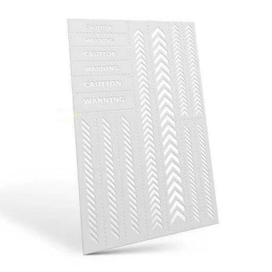 Green Stuff World flexible Mylar stencil Mylar flexible stencils - Caution Strips (5mm)