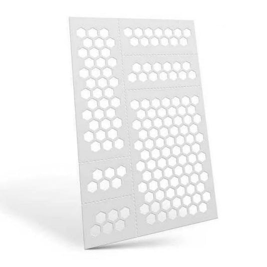 Green Stuff World flexible Mylar stencil Mylar Flexible Stencils Hexagons Medium (7mm)