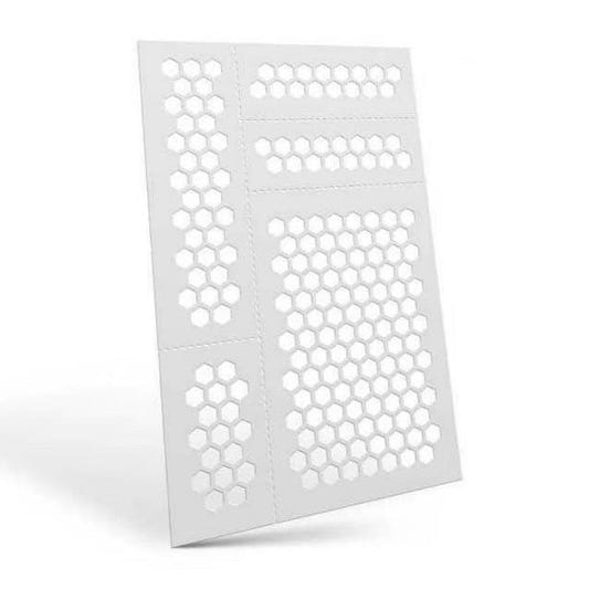 Green Stuff World flexible Mylar stencil Mylar Flexible Stencils Hexagons Small (6mm)