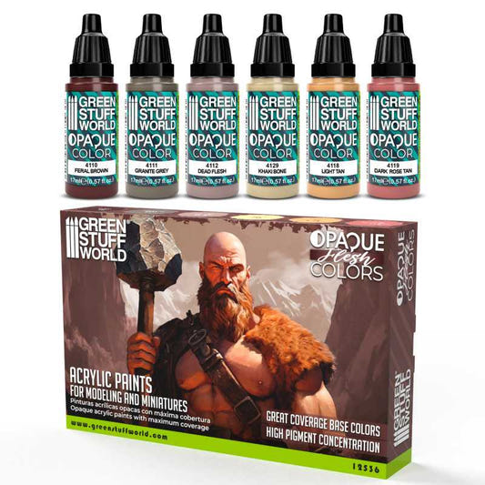 Green Stuff World paint set Opaque Paint Set - Flesh Colours
