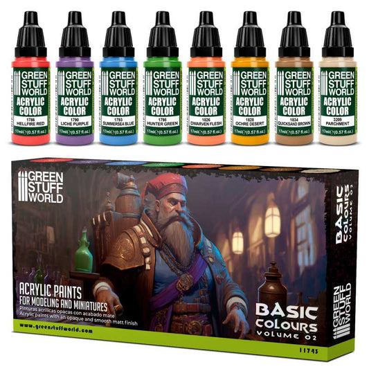 Green Stuff World paint set Paint Set - Basic Colors 02