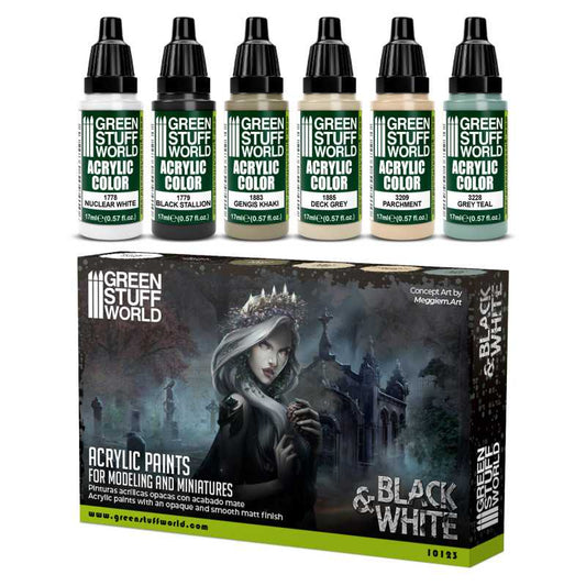 Green Stuff World paint set Paint Set - Black and White